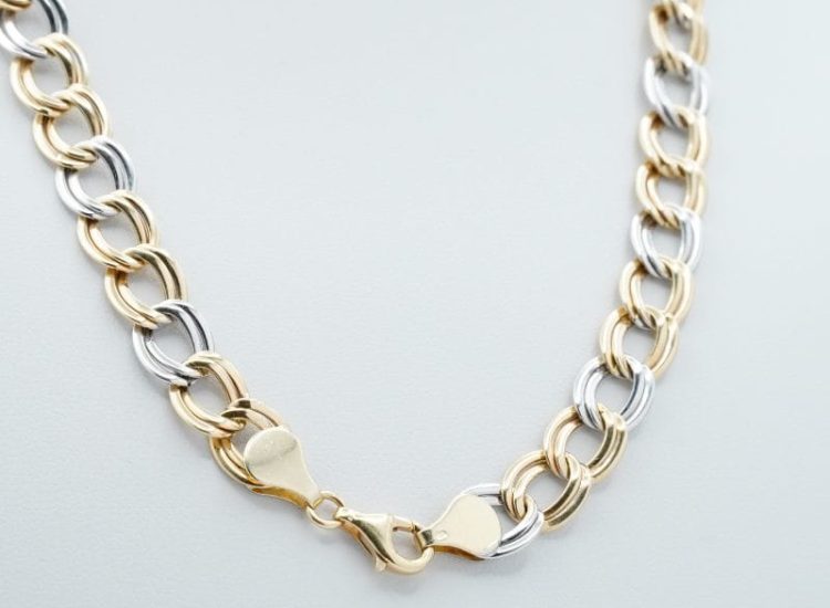 Arany noi bicolor nyaklanc 14k a074 2 – használt arany ékszer a hasznaltarany.hu piacterén