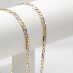 Arany ferfi vesett mintas bicolor figaro nyaklanc 14k a131 1 – használt arany ékszer a hasznaltarany.hu piacterén