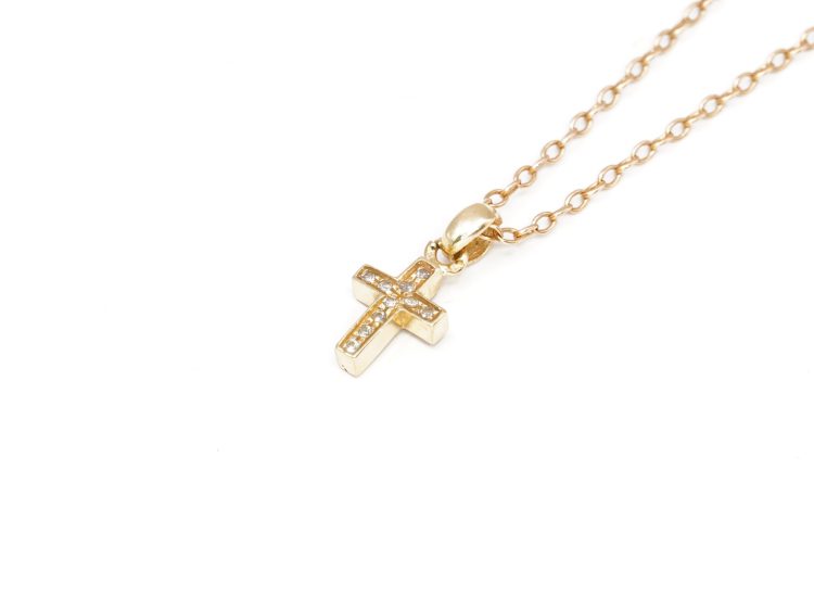 Arany koves kereszt medal 14k a181 – használt arany ékszer a hasznaltarany.hu piacterén